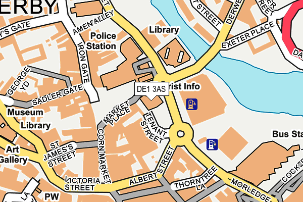 DE1 3AS map - OS OpenMap – Local (Ordnance Survey)