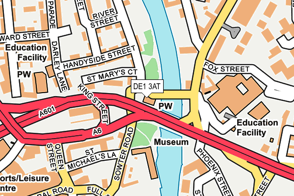 DE1 3AT map - OS OpenMap – Local (Ordnance Survey)