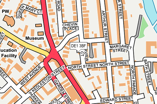DE1 3BF map - OS OpenMap – Local (Ordnance Survey)
