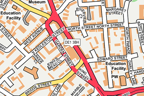 DE1 3BH map - OS OpenMap – Local (Ordnance Survey)