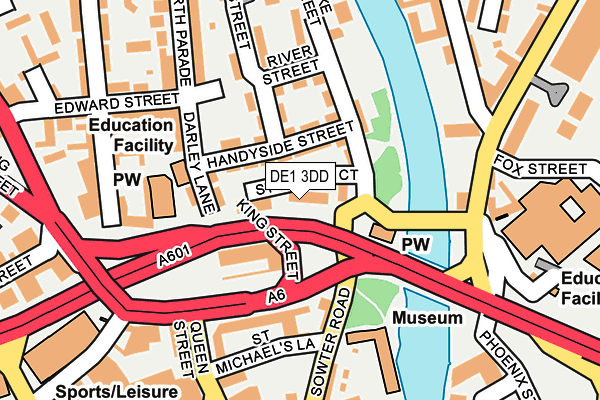 DE1 3DD map - OS OpenMap – Local (Ordnance Survey)