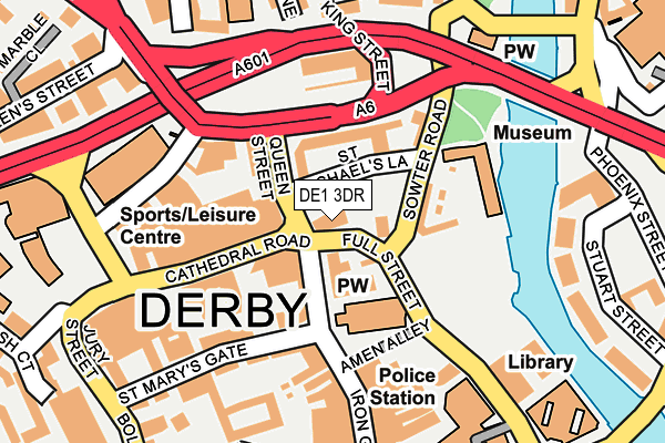 DE1 3DR map - OS OpenMap – Local (Ordnance Survey)