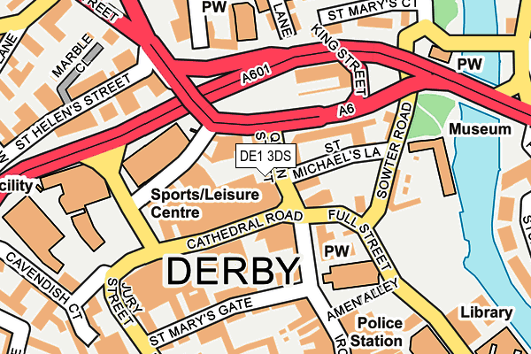 DE1 3DS map - OS OpenMap – Local (Ordnance Survey)