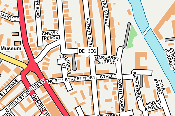 DE1 3EG map - OS OpenMap – Local (Ordnance Survey)