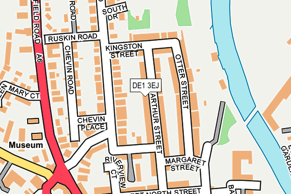 DE1 3EJ map - OS OpenMap – Local (Ordnance Survey)