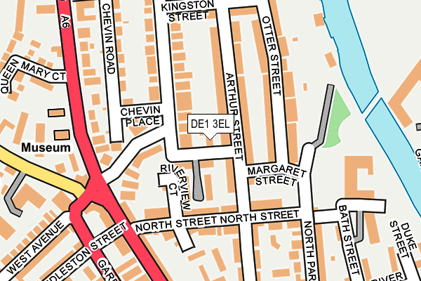 DE1 3EL map - OS OpenMap – Local (Ordnance Survey)