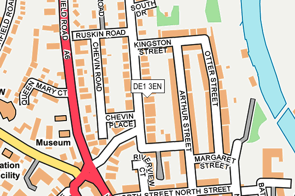 DE1 3EN map - OS OpenMap – Local (Ordnance Survey)