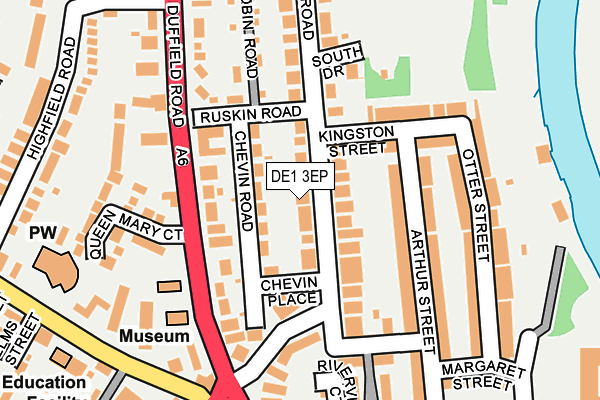 DE1 3EP map - OS OpenMap – Local (Ordnance Survey)