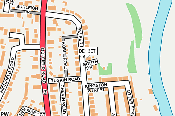DE1 3ET map - OS OpenMap – Local (Ordnance Survey)