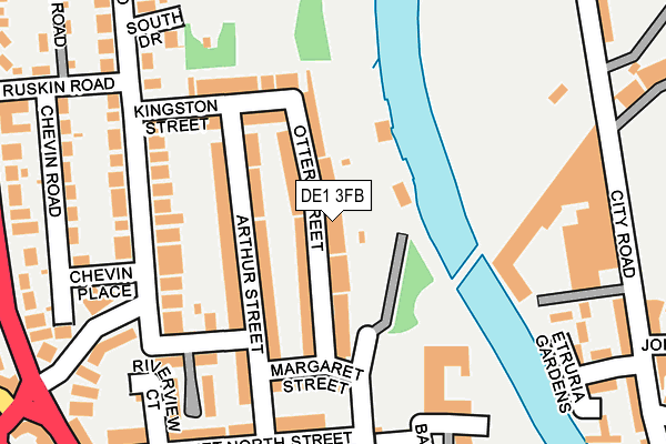 DE1 3FB map - OS OpenMap – Local (Ordnance Survey)