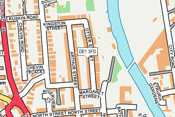 DE1 3FD map - OS OpenMap – Local (Ordnance Survey)