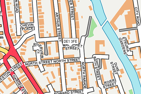 DE1 3FE map - OS OpenMap – Local (Ordnance Survey)