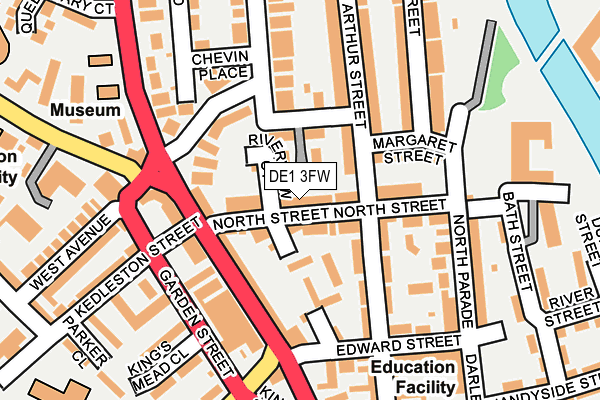 DE1 3FW map - OS OpenMap – Local (Ordnance Survey)