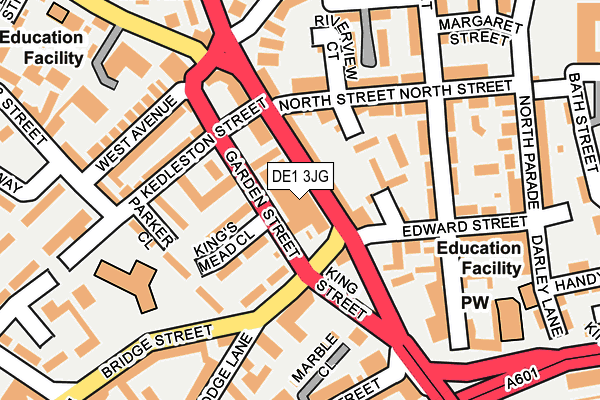 DE1 3JG map - OS OpenMap – Local (Ordnance Survey)
