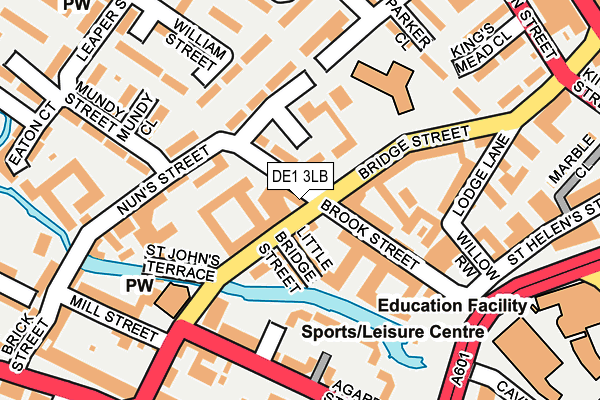 DE1 3LB map - OS OpenMap – Local (Ordnance Survey)