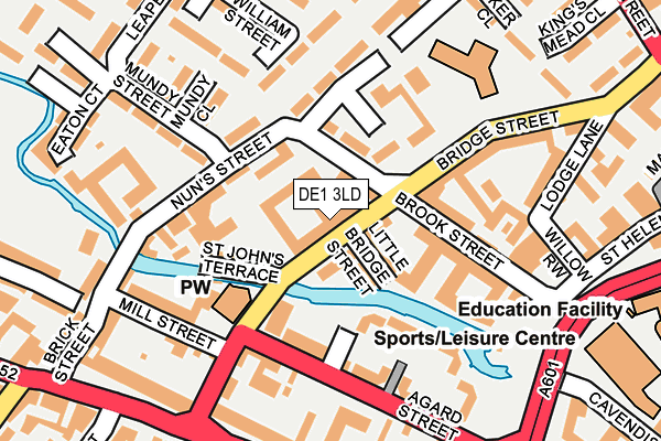 DE1 3LD map - OS OpenMap – Local (Ordnance Survey)
