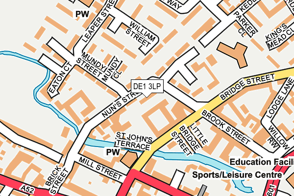 DE1 3LP map - OS OpenMap – Local (Ordnance Survey)