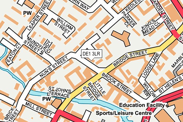 DE1 3LR map - OS OpenMap – Local (Ordnance Survey)