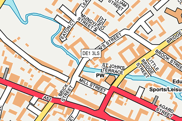 DE1 3LS map - OS OpenMap – Local (Ordnance Survey)