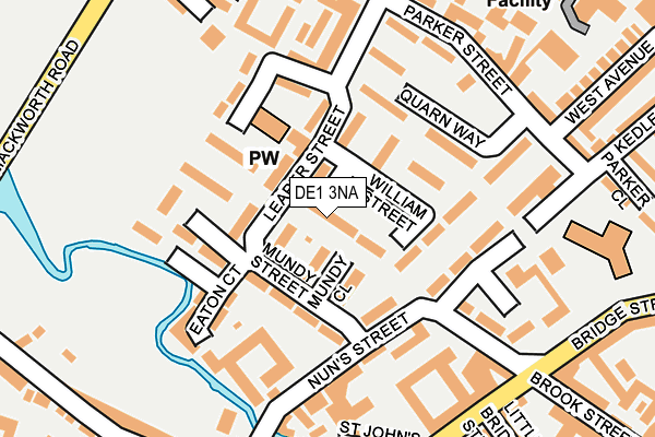 DE1 3NA map - OS OpenMap – Local (Ordnance Survey)