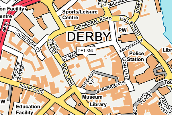 DE1 3NU map - OS OpenMap – Local (Ordnance Survey)