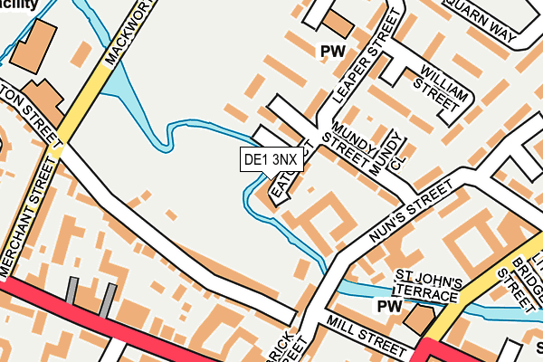DE1 3NX map - OS OpenMap – Local (Ordnance Survey)