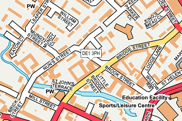 DE1 3PH map - OS OpenMap – Local (Ordnance Survey)