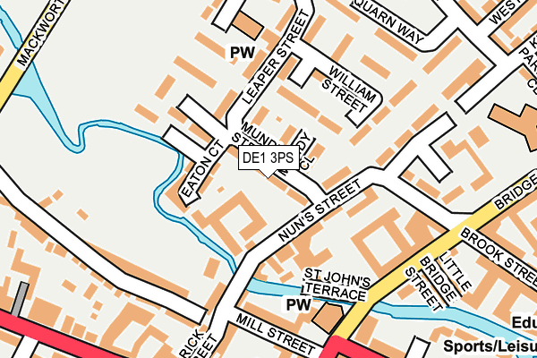 DE1 3PS map - OS OpenMap – Local (Ordnance Survey)