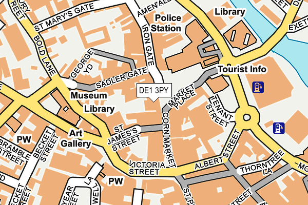 DE1 3PY map - OS OpenMap – Local (Ordnance Survey)