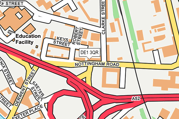 DE1 3QR map - OS OpenMap – Local (Ordnance Survey)