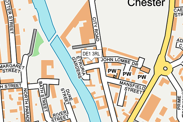 DE1 3RL map - OS OpenMap – Local (Ordnance Survey)