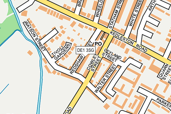 DE1 3SG map - OS OpenMap – Local (Ordnance Survey)