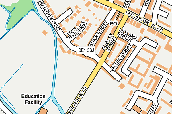 DE1 3SJ map - OS OpenMap – Local (Ordnance Survey)