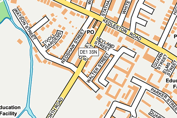 DE1 3SN map - OS OpenMap – Local (Ordnance Survey)