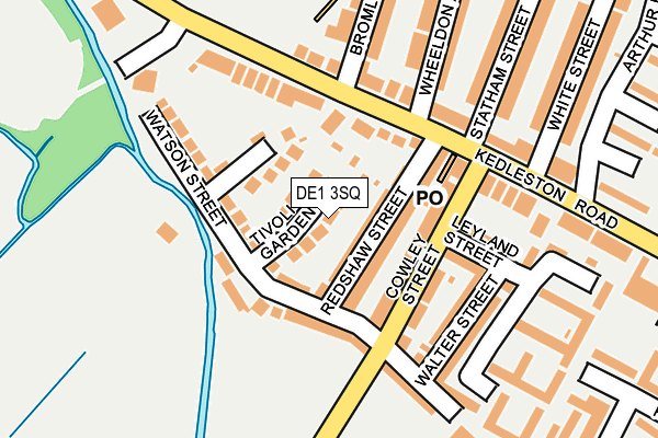 DE1 3SQ map - OS OpenMap – Local (Ordnance Survey)