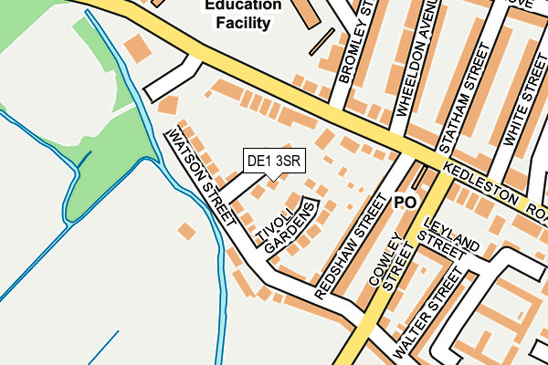 DE1 3SR map - OS OpenMap – Local (Ordnance Survey)