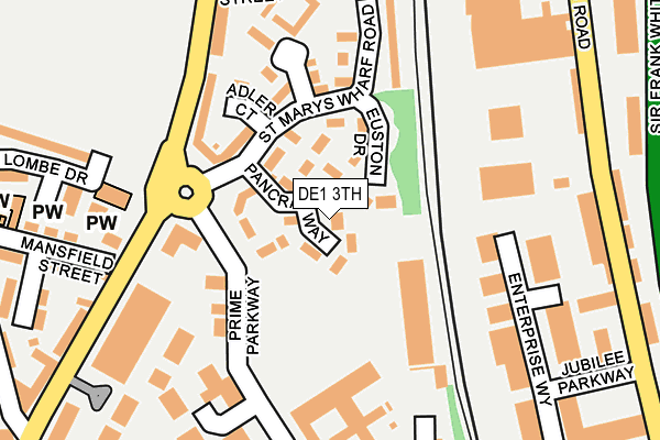 DE1 3TH map - OS OpenMap – Local (Ordnance Survey)