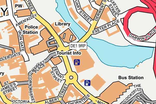 DE1 9RP map - OS OpenMap – Local (Ordnance Survey)