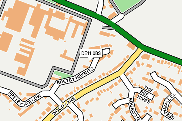 DE11 0BS map - OS OpenMap – Local (Ordnance Survey)