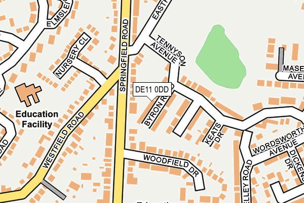 DE11 0DD map - OS OpenMap – Local (Ordnance Survey)