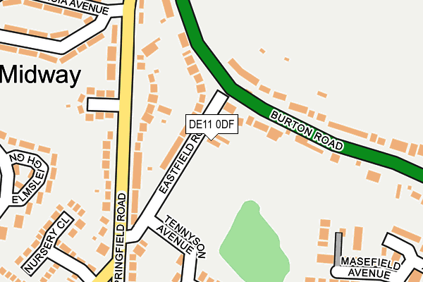 DE11 0DF map - OS OpenMap – Local (Ordnance Survey)