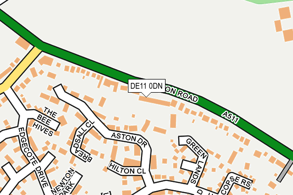 DE11 0DN map - OS OpenMap – Local (Ordnance Survey)
