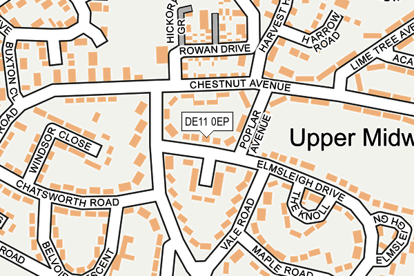 DE11 0EP map - OS OpenMap – Local (Ordnance Survey)