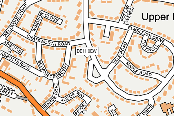 DE11 0EW map - OS OpenMap – Local (Ordnance Survey)