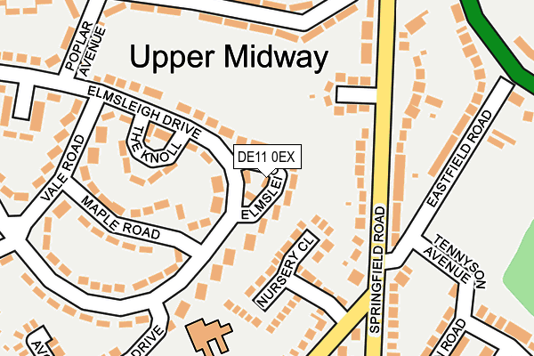 DE11 0EX map - OS OpenMap – Local (Ordnance Survey)