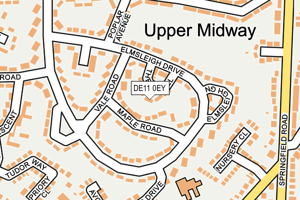 DE11 0EY map - OS OpenMap – Local (Ordnance Survey)