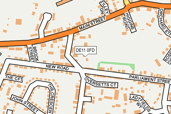 DE11 0FD map - OS OpenMap – Local (Ordnance Survey)
