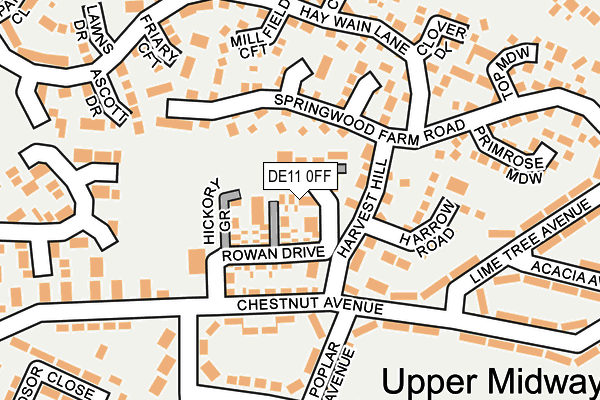 DE11 0FF map - OS OpenMap – Local (Ordnance Survey)