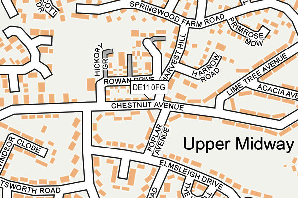 DE11 0FG map - OS OpenMap – Local (Ordnance Survey)