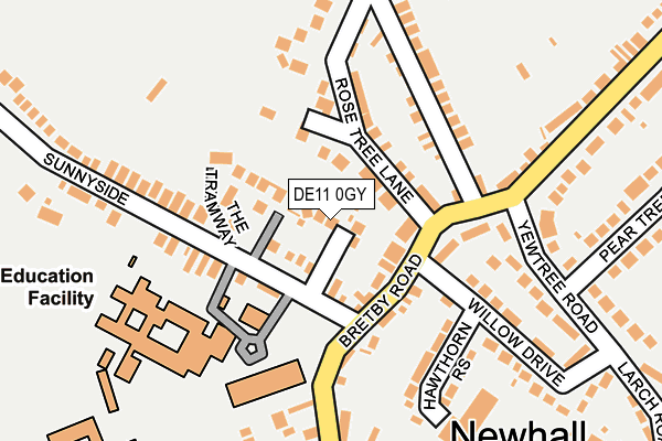 DE11 0GY map - OS OpenMap – Local (Ordnance Survey)